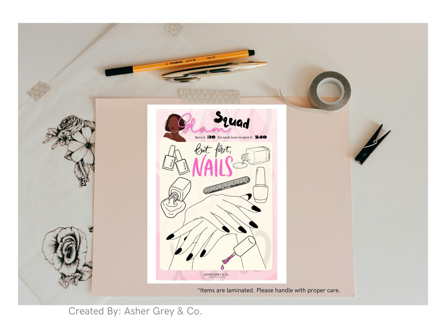 GLAM SQUAD | Color & Save | A5